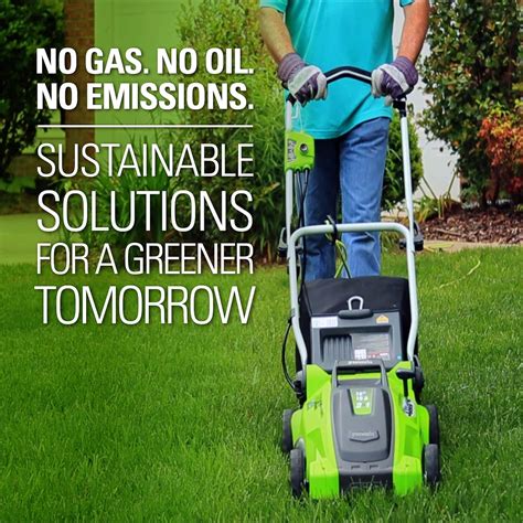 Greenworks 10 Amp 16 Inch Corded Mower 25142 Lawn Mowers And Tractors