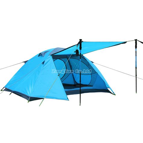 2 Person Tent Double Layer Aluminium Pole Waterproof Camping Tent