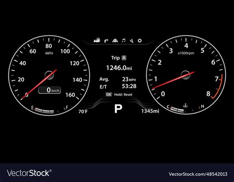 Car Dashboard Speedmeter Technology Design Modern Vector Image