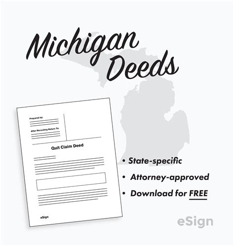 Free Michigan Deed Forms Worksheets Library