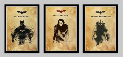 Batman Begins, Dark Knight, and Dark Knight Rises Poster Set - Global ...