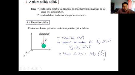 Introduction à La Dynamique Des Solides Indéformables Youtube