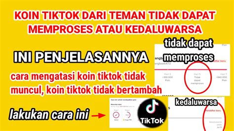 Tidak Dapat Memproses Koin Tiktok Tidak Bertambah Kenapa Koin Dari