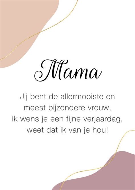 Verjaardagskaart Tekst Mama Greetz