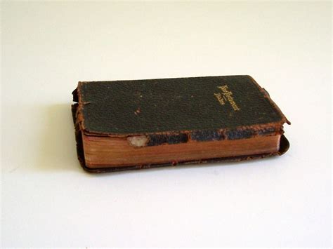 Vintage Small Leather Bible New Testament Psalms Etsy