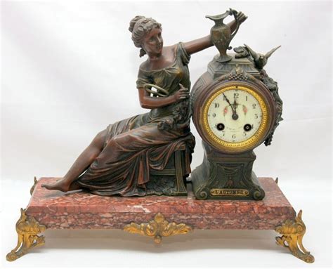 Orologio Da Camino Marmo Spelter Fine Xix Secolo Catawiki