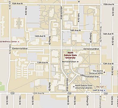 Ndsu Printable Campus Map