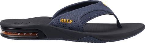 Reef Mens Fanning Flip Flops Size 80 Blacksilver Flip Flop