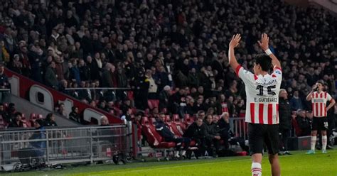 Números de Erick Gutiérrez con el PSV Eindhoven