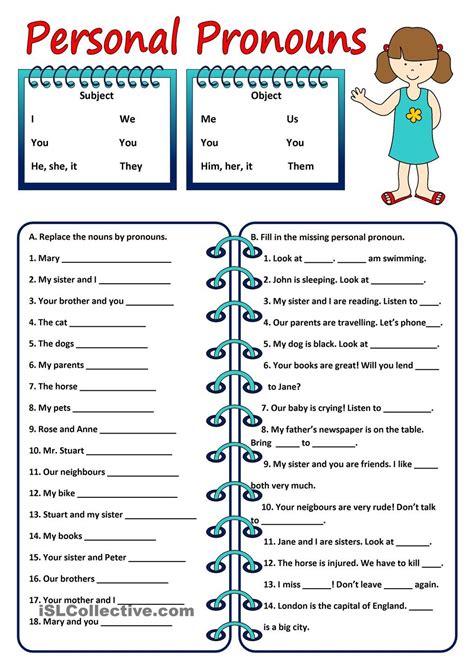 Personal Pronouns Activities Worksheets Pronouns Personal Pr