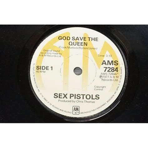 Vinyl Sex Pistols God Save The Queen Original Withdrawn 7 Single