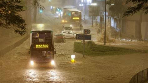 Intense rainfall drenches Hong Kong, causing widespread flooding | CBC News