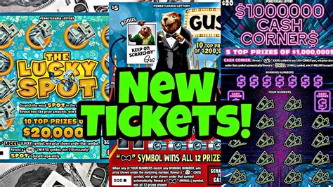 New Pa Lottery Scratch Off Tickets The Lucky Spot Cash Corners Gus