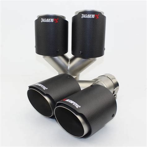 Car Exhaust Pipe Y Model Akrapovic Carbon Exhausts Dual End Tips For