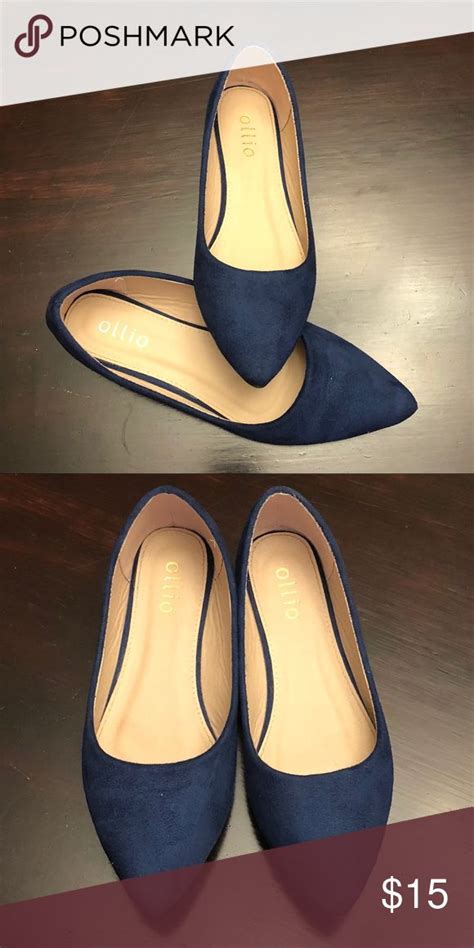 Navy Almond Toe Flats Almond Toe Flats Navy Flats Loafer Flats