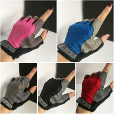 Jual Sarung Tangan Sepeda Motor Gym Anti Slip Half Finger Huwai