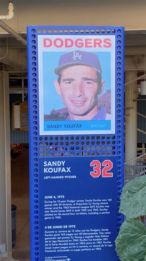 Sandy Koufax #32 at Dodger Stadium