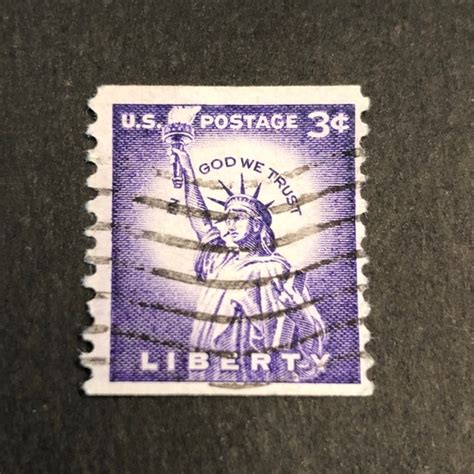 Rare Stamp Statue Of Liberty U S 3 Cents 1954 Etsy