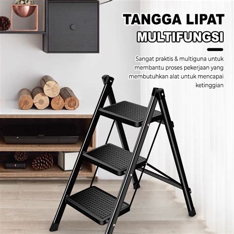 COD Tangga 3 Step Tangga Lipat Multifungsi Lipat Tangga Besi Household