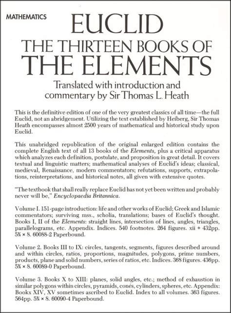 Thirteen Books Of Euclids Elements Vol 1 Dover Publications