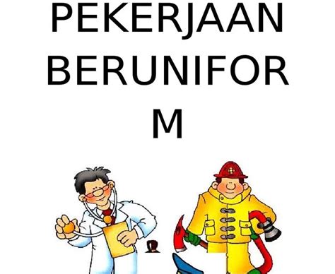 Lembaran Kerja Prasekolah Tema Pekerjaan Beruniform Pekerjaan Tidak