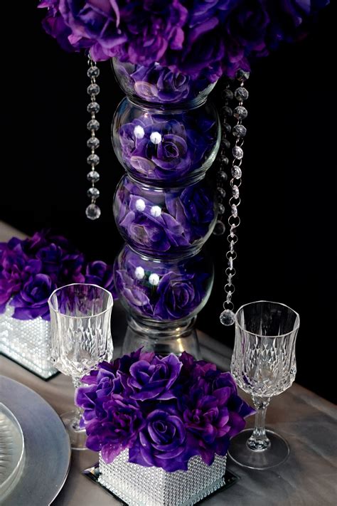 Diy Purple Wedding Centerpieces