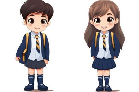 School Uniform Clipart Graphic by Ranya Art Studio · Creative Fabrica