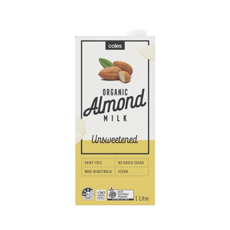 Buy Coles Organic Unsweetened Almond Milk Coles