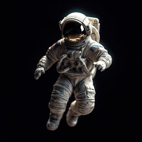 Un Pequeño Astronauta En El Espacio Foto Premium