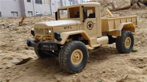 WPL B 1 1 16 Mini Off Road RC Military Truck RTR TEST YouTube