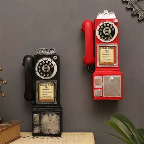 Retro Telephone Creativity Vintage Telephone Model Wall Hanging