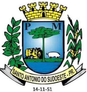 Brasão do Santo Antônio do Sudoeste Coat of arms crest of Santo