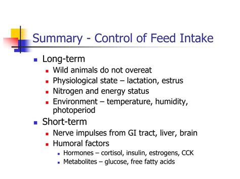 PPT Regulation Of Feed Intake And Energy Balance PowerPoint