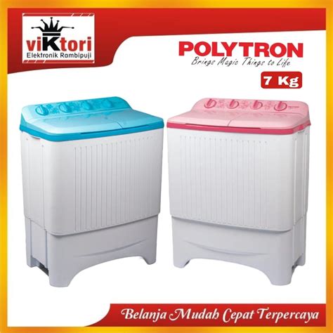 Jual MESIN CUCI POLYTRON PWM7073 / MESIN CUCI POLYTRON 7 KG / MESIN CUCI 2 TABUNG / POLYTRON ...