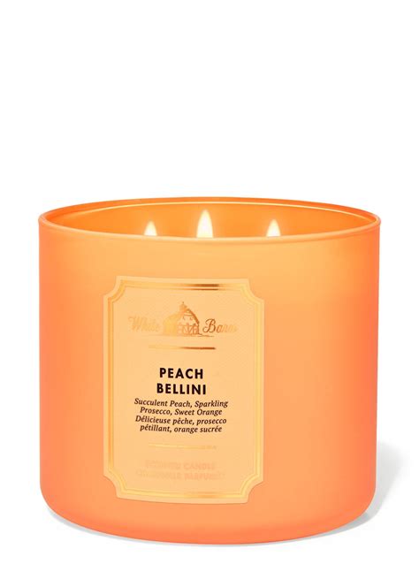 Peach Bellini 3 Wick Candle Bath And Body Works