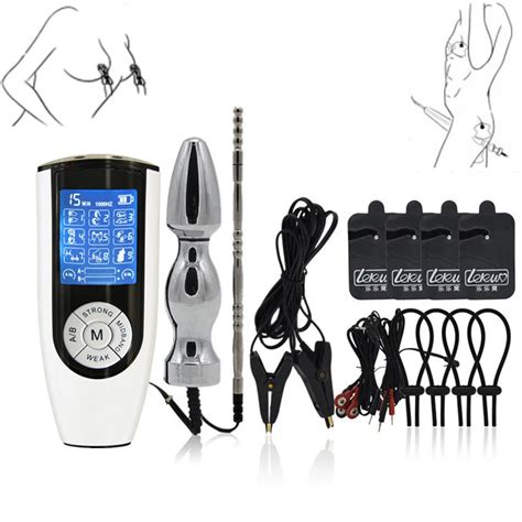 Usb Charging Dual Output Electric Shock Vagina Anal Plug Body Massage