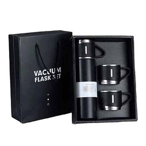 Stainless Steel Vacuum Flask With Cups Gift Set At Piece In Surat