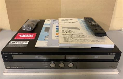 【未使用に近い】【安心！整備品、美品】 未使用に近い Sharp 「dv Acv52」 Vhs一体型ビデオデッキ、dvdレコーダー、ダビング