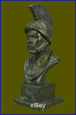 Bronze Sculpture Statue Marbre Figurine Buste Guerrier Romain Art