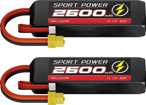 Hilldow M11 RC Batterij 3S LiPo Batterij 11 1V 65C 2600mAh Met XT60