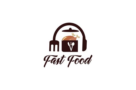 Healthy food logo template. Restaurant logo. Fast food logo. Organic ...