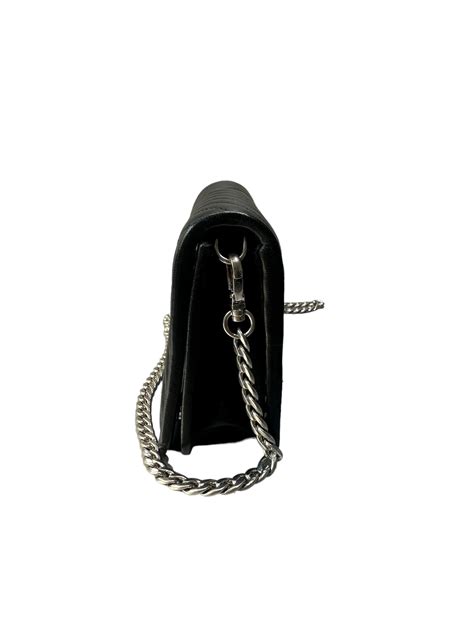 PRADA- Leather Wallet On Chain – thevintagecaffe