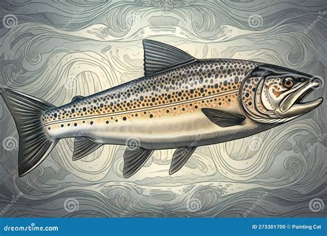 Salmon Life Cycle Infographics Cartoon Vector Cartoondealer