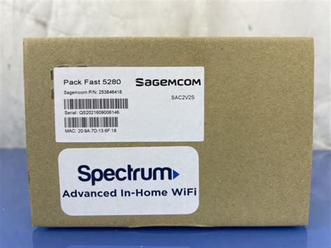 Spectrum Sagemcom Fast 5280 Wireless Router Wave 2 Home Wifi Rac2v2s