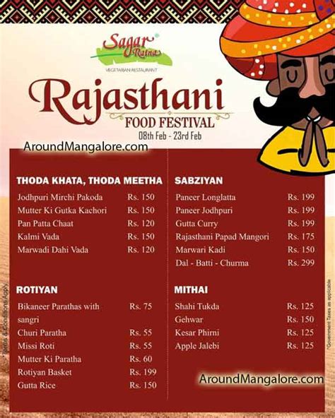 Rajasthani Food Menu