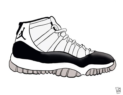 air jordan shoe drawing 10