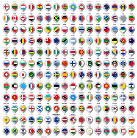 Different countries flags icons free download