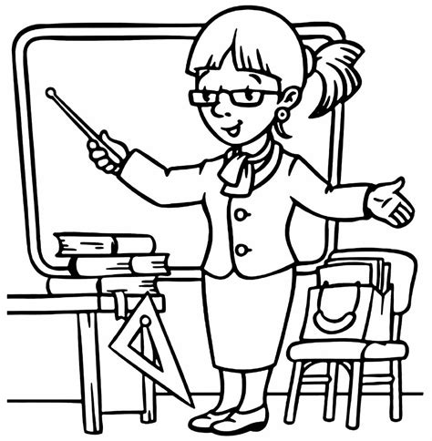 Imagens De Professor Para Colorir