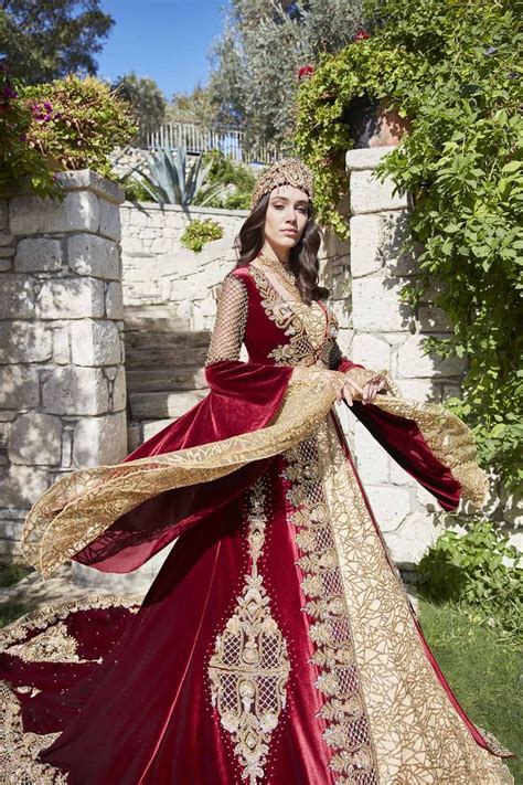 Ottoman Red Kaftan Set Turkish Traditional Clothes Kaftan Online