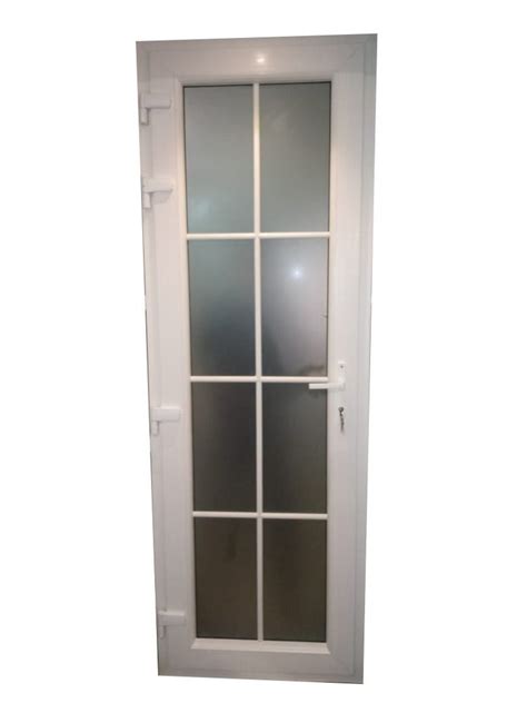 Toughened Glass Lever Handle White Upvc Hinged Door Mm At Rs